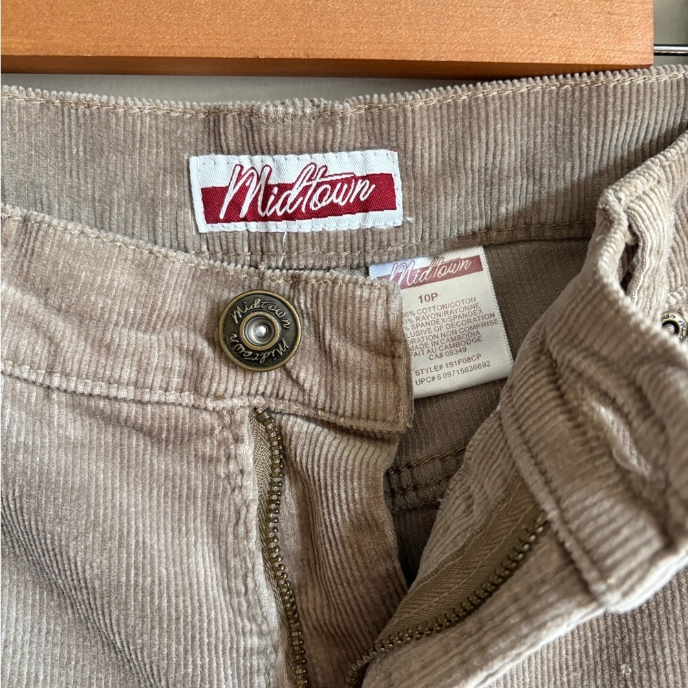 Brown Corduroy Flare Pants ( 10P - fits small) - Picture 4 of 6